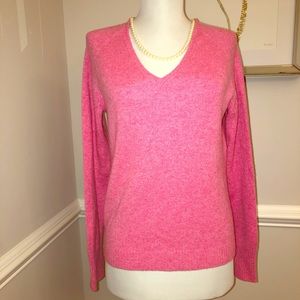 J Crew Pink 100% Italian Cashmere Sweater❤️